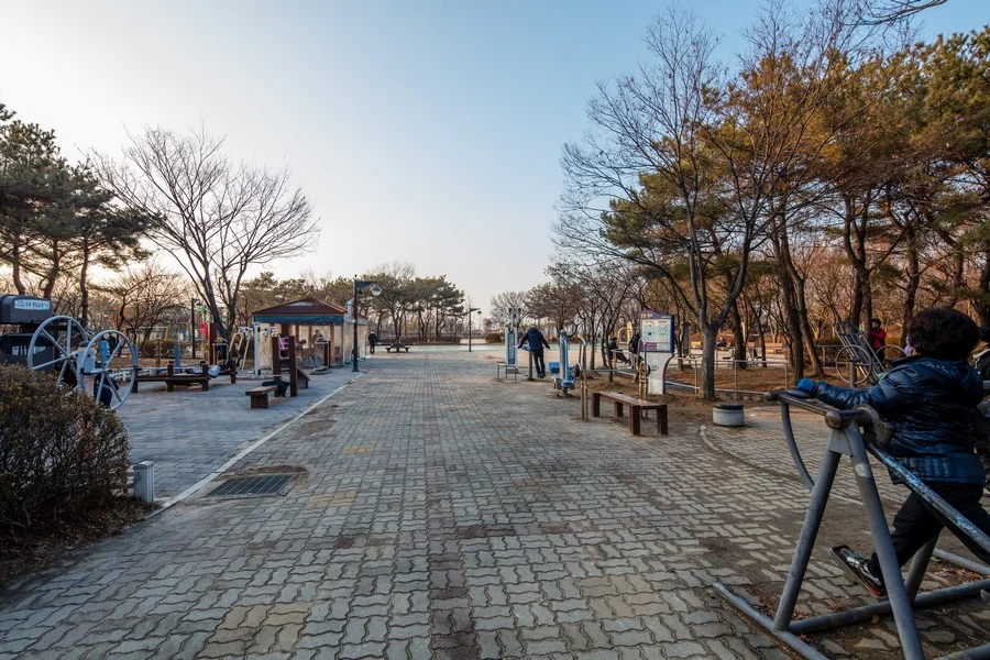독산 자락길 경유지 · 금천체육공원 산책로 실제 사진
