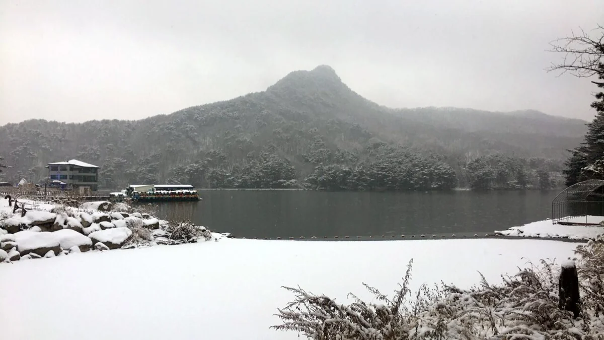 산정호수 둘레길 겨울 풍경 실제 사진