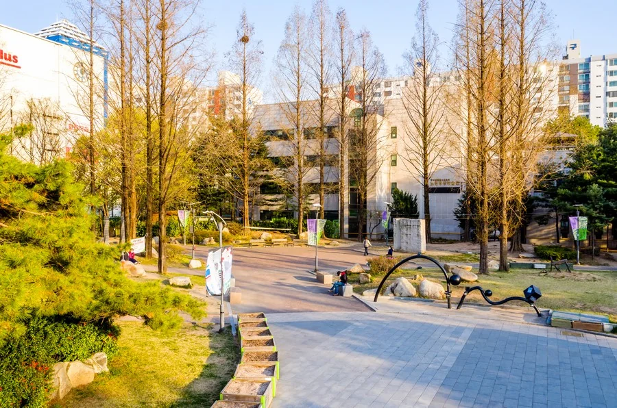 등나무근린공원 보행로 (촬영 당시 봄 모습) 실제 사진