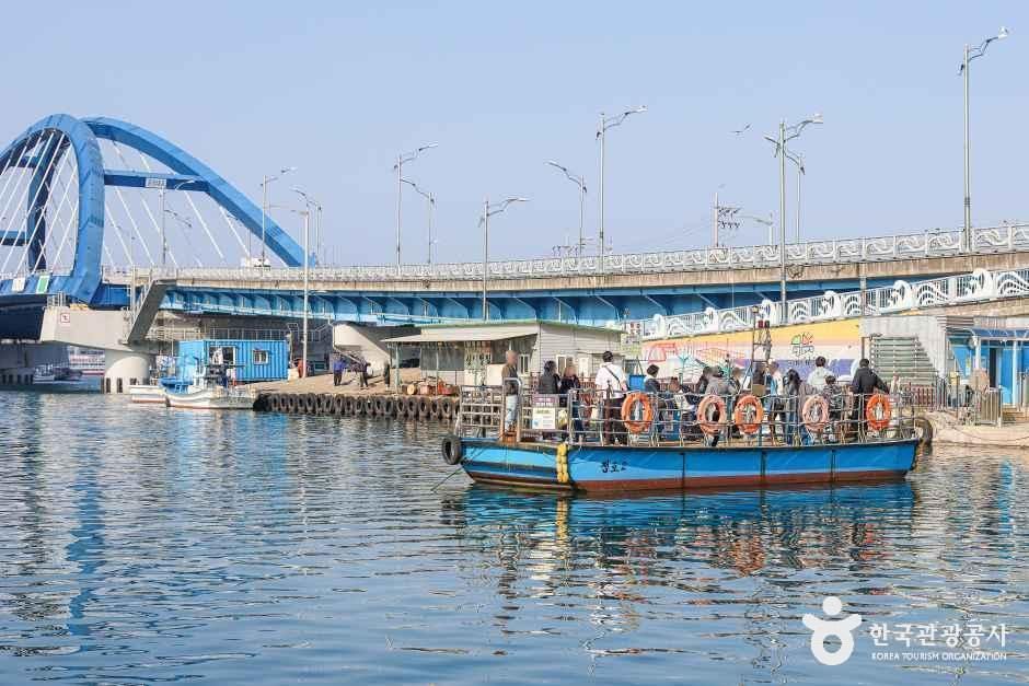 아바이마을 갯배 공식 관광자료 제공 사진 실제 사진